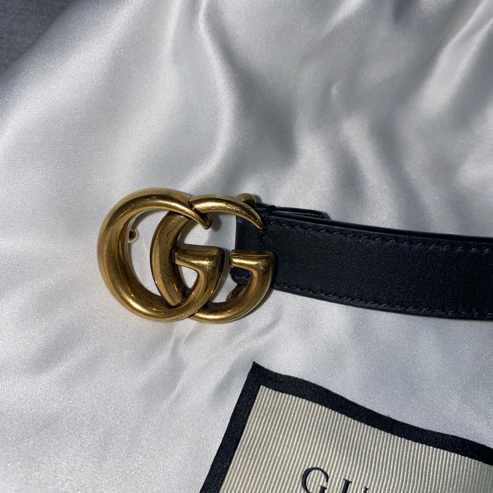 Skinny double G Gucci belt- perfect condition